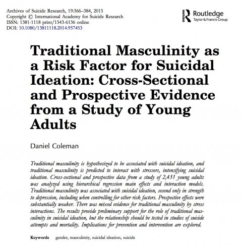 Coleman, Traditional Masculinity as a Risk Factor 2015
