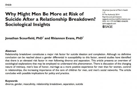 Scourfield, Why might men be more at risk - Abstract