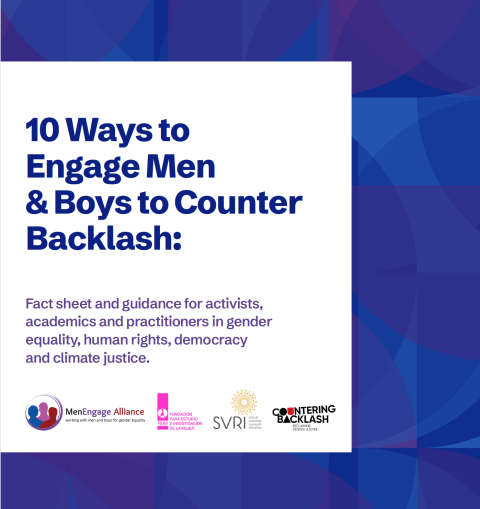 MenEngage Alliance, 10 Ways to Engage Men & Boys to Counter Backlash 2025 - Cover