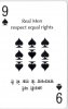 Real men respect equal rights - Indian playing card