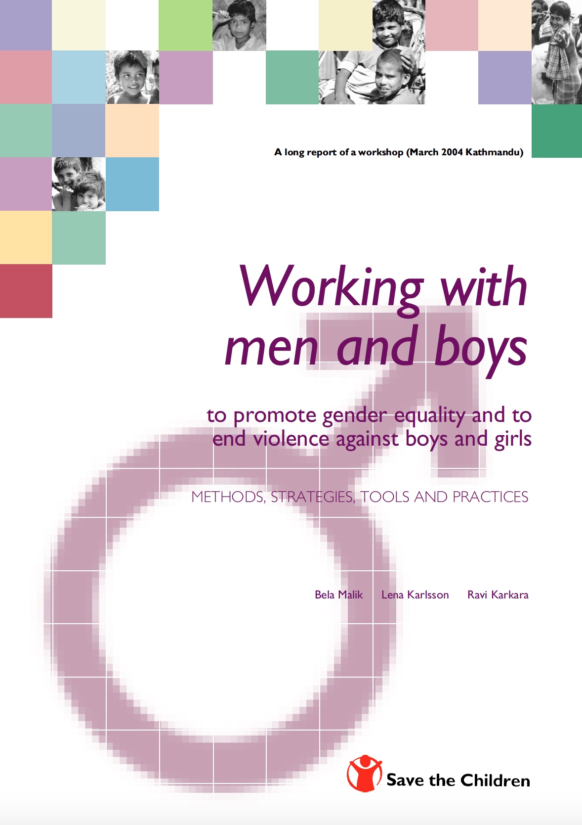 Malik, Working with men and boys - Save The Children 05 - Cover