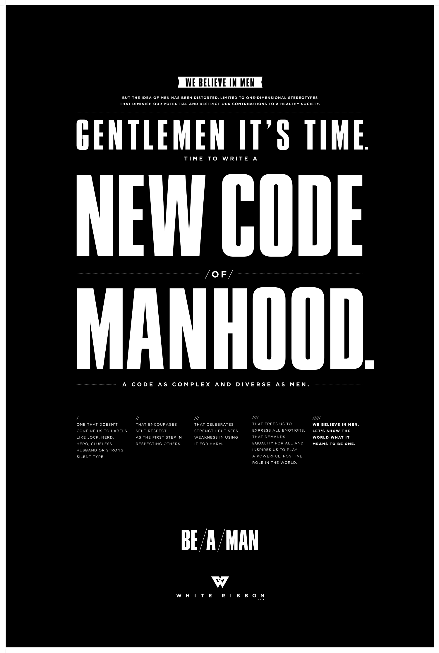 New code of manhood