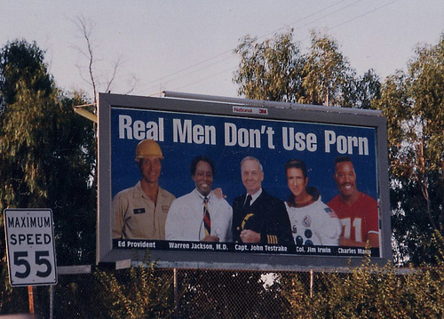 Real men don't use porn Billboard