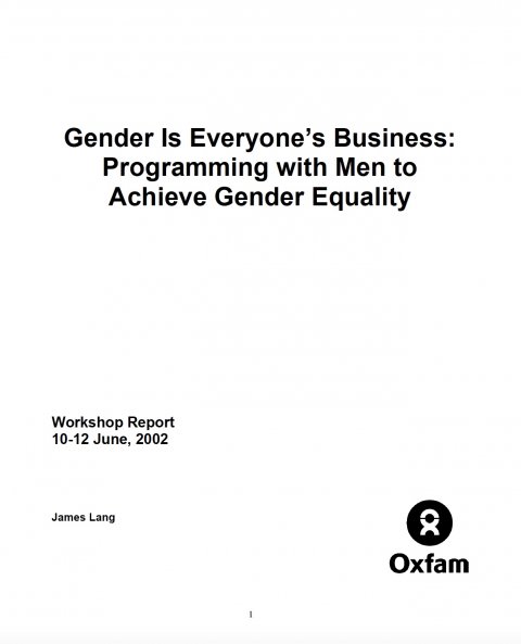 Lang, Gender is everyone's business - Cover