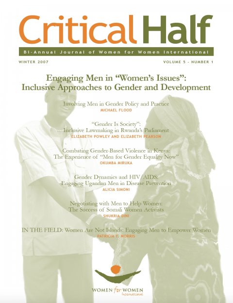 Critical Half, Engaging men in women's issues - Cover