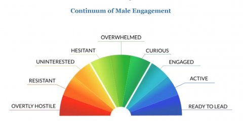 Funk, Continuum of Male Engagement 2018 graphic