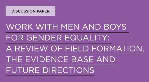 Greig and Flood, Work with men and boys for gender equality 2020 - Cover